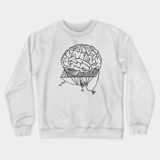 Anatomical brain hot air balloon Crewneck Sweatshirt